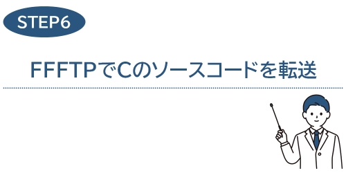 タイトル画像(6.FFFTPでCのソースコードを転送)